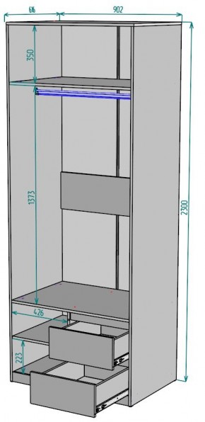 Шкаф Мальта H200 в Каменске-Уральском - kamensk-uralskiy.ok-mebel.com | фото 2