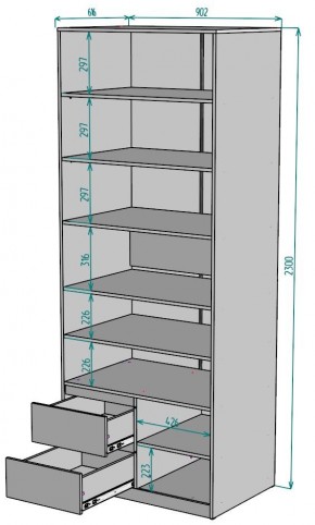 Шкаф Мальта H203 в Каменске-Уральском - kamensk-uralskiy.ok-mebel.com | фото 2