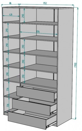 Шкаф Мальта H210 в Каменске-Уральском - kamensk-uralskiy.ok-mebel.com | фото 2