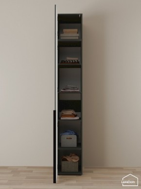 Шкаф с антресолью Linnea MHR-1A-2 2450х400х510 (Графит-М 11.1.25) в Каменске-Уральском - kamensk-uralskiy.ok-mebel.com | фото 4