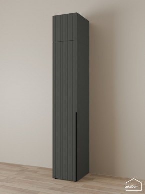 Шкаф с антресолью Linnea MHR-1A-4 2450х400х510 (Графит-М 11.1.25) в Каменске-Уральском - kamensk-uralskiy.ok-mebel.com | фото