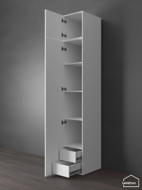 Шкаф с антресолью Linnea MHR-1POA-4 2450х400х510 (Белый-М 11.1.1) в Каменске-Уральском - kamensk-uralskiy.ok-mebel.com | фото 5