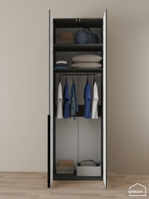 Шкаф с антресолью Linnea MHR-2A-1 2450х800х510 (Графит-М 11.1.25) в Каменске-Уральском - kamensk-uralskiy.ok-mebel.com | фото 4