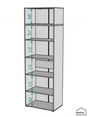 Шкаф с антресолью Linnea MHR-2A-2 2450х800х510 (ДВ-М 11.1.25) в Каменске-Уральском - kamensk-uralskiy.ok-mebel.com | фото 3