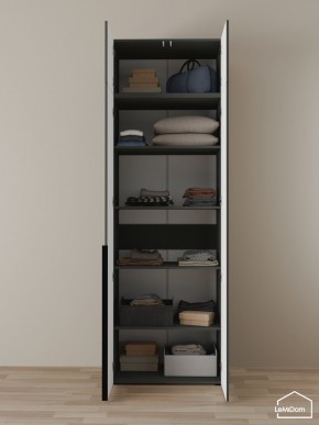 Шкаф с антресолью Linnea MHR-2A-2 2450х800х510 (Графит-М 11.1.25) в Каменске-Уральском - kamensk-uralskiy.ok-mebel.com | фото 4