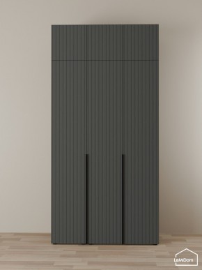 Шкаф с антресолью Linnea MHR-3A-1 2450х1200х510 (Графит-М 11.1.25) в Каменске-Уральском - kamensk-uralskiy.ok-mebel.com | фото