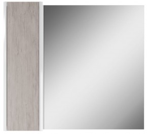Шкаф-зеркало Uno 80 Дуб серый левый/правый Домино (DU1504HZ) в Каменске-Уральском - kamensk-uralskiy.ok-mebel.com | фото 2