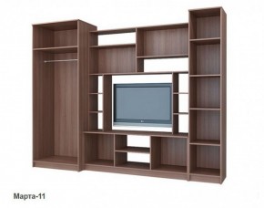 Стенка Марта 11 (Ясень темный/светлый) в Каменске-Уральском - kamensk-uralskiy.ok-mebel.com | фото 3