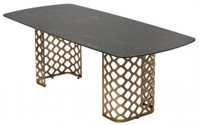 Стол CHIAVARI 220 KL-116 Черный мрамор матовый, итальянская керамика / бронзовый, ®DISAUR в Каменске-Уральском - kamensk-uralskiy.ok-mebel.com | фото 7