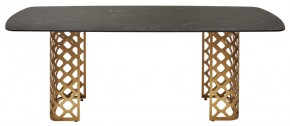 Стол CHIAVARI 220 KL-116 Черный мрамор матовый, итальянская керамика / бронзовый, ®DISAUR в Каменске-Уральском - kamensk-uralskiy.ok-mebel.com | фото 8