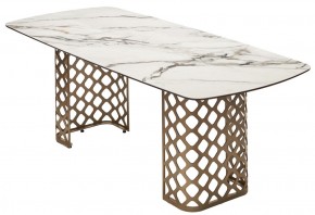 Стол CHIAVARI 220 KL-188 Контрастный мрамор матовый, итальянская керамика / Шампань, ®DISAUR в Каменске-Уральском - kamensk-uralskiy.ok-mebel.com | фото 7
