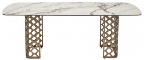 Стол CHIAVARI 220 KL-188 Контрастный мрамор матовый, итальянская керамика / Шампань, ®DISAUR в Каменске-Уральском - kamensk-uralskiy.ok-mebel.com | фото 8