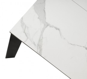 Стол CORNER 120 HIGH GLOSS STATUARIO керамика, стекло/ черный каркас, ®DISAUR в Каменске-Уральском - kamensk-uralskiy.ok-mebel.com | фото 8