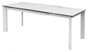 Стол CREMONA 140 MATTE STATUARIO Белый мрамор матовый, керамика/ белый каркас, ®DISAUR в Каменске-Уральском - kamensk-uralskiy.ok-mebel.com | фото 4
