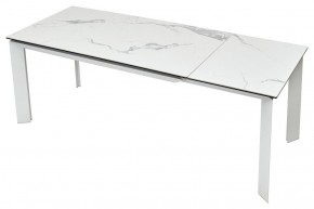Стол CREMONA 140 MATTE STATUARIO Белый мрамор матовый, керамика/ белый каркас, ®DISAUR в Каменске-Уральском - kamensk-uralskiy.ok-mebel.com | фото 5