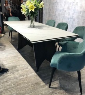 Стол IVAR 180 MARBLES KL-99 Белый мрамор, итальянская керамика/серый, ®DISAUR в Каменске-Уральском - kamensk-uralskiy.ok-mebel.com | фото 6