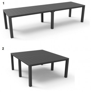 Стол раскладной Джули (Julie Double table 2 configurations) Графит в Каменске-Уральском - kamensk-uralskiy.ok-mebel.com | фото
