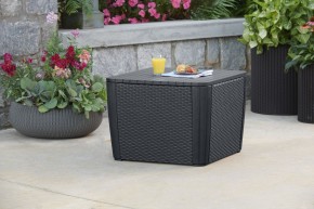 Стол-сундук Лузон Плюс (Luzon Plus Flat Wicker), графит в Каменске-Уральском - kamensk-uralskiy.ok-mebel.com | фото