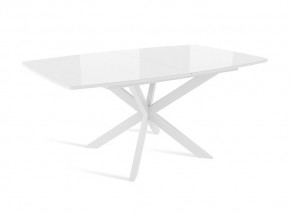 Стол TWIST раздвижной со стеклом 1300 (+400) Белый/Белый в Каменске-Уральском - kamensk-uralskiy.ok-mebel.com | фото