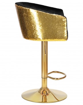 Стул барный DOBRIN DARCY GOLD SHINY, черный велюр с золотыми пайетками в Каменске-Уральском - kamensk-uralskiy.ok-mebel.com | фото 3