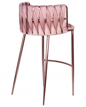 Стул барный DOBRIN EMMA ROSE GOLD, розовый велюр (VF-10) в Каменске-Уральском - kamensk-uralskiy.ok-mebel.com | фото 4
