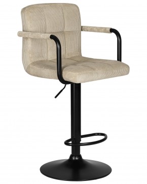 Стул барный DOBRIN KRUGER ARM BLACK, бежевый вельвет (LAR-E2041-04) в Каменске-Уральском - kamensk-uralskiy.ok-mebel.com | фото 2