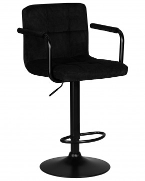Стул барный DOBRIN KRUGER ARM BLACK, черный вельвет (LAR-E2041-52) в Каменске-Уральском - kamensk-uralskiy.ok-mebel.com | фото