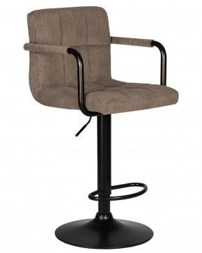 Стул барный DOBRIN KRUGER ARM BLACK, какао вельвет (LAR-E2041-05) в Каменске-Уральском - kamensk-uralskiy.ok-mebel.com | фото 2