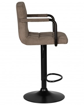 Стул барный DOBRIN KRUGER ARM BLACK, какао вельвет (LAR-E2041-05) в Каменске-Уральском - kamensk-uralskiy.ok-mebel.com | фото 3