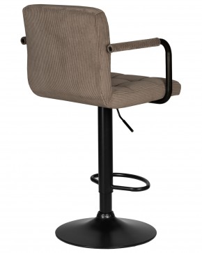 Стул барный DOBRIN KRUGER ARM BLACK, какао вельвет (LAR-E2041-05) в Каменске-Уральском - kamensk-uralskiy.ok-mebel.com | фото 4