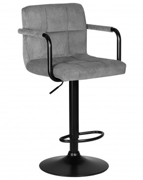 Стул барный DOBRIN KRUGER ARM BLACK, серый вельвет (LAR-E2041-25) в Каменске-Уральском - kamensk-uralskiy.ok-mebel.com | фото