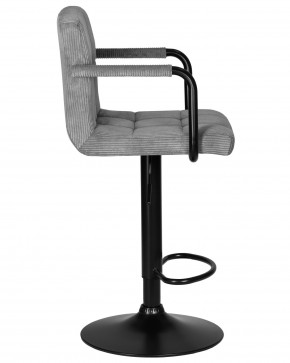 Стул барный DOBRIN KRUGER ARM BLACK, серый вельвет (LAR-E2041-25) в Каменске-Уральском - kamensk-uralskiy.ok-mebel.com | фото 3
