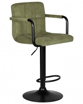 Стул барный DOBRIN KRUGER ARM BLACK, зеленый вельвет (LAR-E2041-7) в Каменске-Уральском - kamensk-uralskiy.ok-mebel.com | фото 2