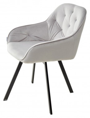 Стул GALE 360 град. поворот. BLUVEL-03 LIGHT GREY, велюр/ черный каркас, М-City в Каменске-Уральском - kamensk-uralskiy.ok-mebel.com | фото 5