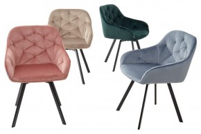 Стул GALE 360 град. поворот. BLUVEL-40 BEIGE, велюр/ черный каркас, М-City в Каменске-Уральском - kamensk-uralskiy.ok-mebel.com | фото 3