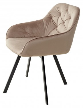 Стул GALE 360 град. поворот. BLUVEL-40 BEIGE, велюр/ черный каркас, М-City в Каменске-Уральском - kamensk-uralskiy.ok-mebel.com | фото 5