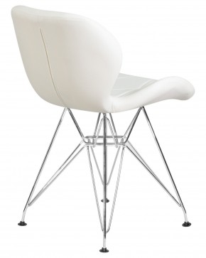 Стул обеденный DOBRIN BUTTERFLY CHROME, ножки хром, цвет белый в Каменске-Уральском - kamensk-uralskiy.ok-mebel.com | фото 4