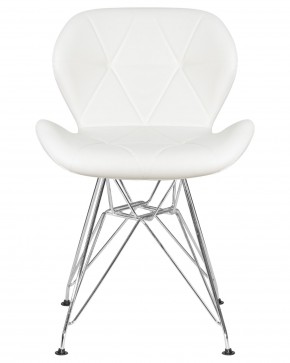 Стул обеденный DOBRIN BUTTERFLY CHROME, ножки хром, цвет белый в Каменске-Уральском - kamensk-uralskiy.ok-mebel.com | фото 6