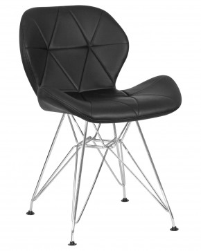 Стул обеденный DOBRIN BUTTERFLY CHROME, ножки хром, цвет чёрный в Каменске-Уральском - kamensk-uralskiy.ok-mebel.com | фото