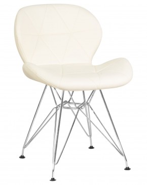 Стул обеденный DOBRIN BUTTERFLY CHROME, ножки хром, цвет кремовый в Каменске-Уральском - kamensk-uralskiy.ok-mebel.com | фото