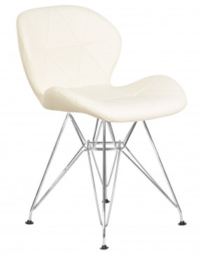 Стул обеденный DOBRIN BUTTERFLY CHROME, ножки хром, цвет кремовый в Каменске-Уральском - kamensk-uralskiy.ok-mebel.com | фото 2