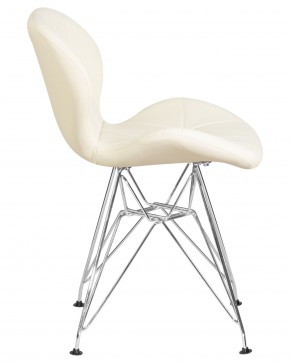 Стул обеденный DOBRIN BUTTERFLY CHROME, ножки хром, цвет кремовый в Каменске-Уральском - kamensk-uralskiy.ok-mebel.com | фото 3