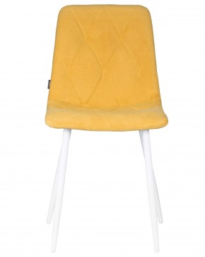 Стул обеденный DOBRIN CHILLY ROMBO, Горчичный Simple 15, основание белый в Каменске-Уральском - kamensk-uralskiy.ok-mebel.com | фото 7
