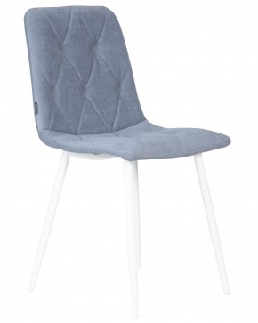 Стул обеденный DOBRIN CHILLY ROMBO, Серо-голубой Simple 26, основание белый в Каменске-Уральском - kamensk-uralskiy.ok-mebel.com | фото 2