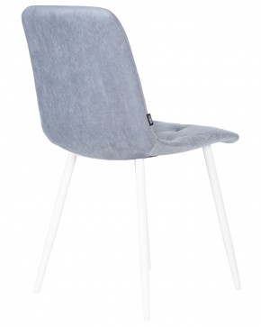 Стул обеденный DOBRIN CHILLY ROMBO, Серо-голубой Simple 26, основание белый в Каменске-Уральском - kamensk-uralskiy.ok-mebel.com | фото 4