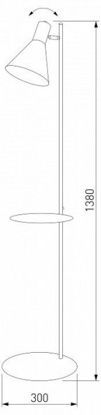 Торшер с полкой TK Lighting Jump 5864 Jump в Каменске-Уральском - kamensk-uralskiy.ok-mebel.com | фото 2