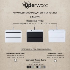 Тумба под раковину Uperwood Tanos 50 см, подвесная, белая/графит в Каменске-Уральском - kamensk-uralskiy.ok-mebel.com | фото 10