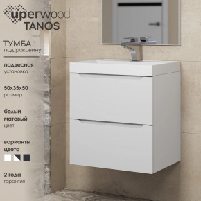 Тумба под раковину Uperwood Tanos 50 см, подвесная, белая матовая в Каменске-Уральском - kamensk-uralskiy.ok-mebel.com | фото 6