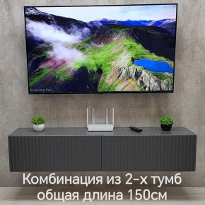 Тумба подвесная под ТВ LINES MTV1-MA 750 Темно-серый (Графит-M 10.1.25) в Каменске-Уральском - kamensk-uralskiy.ok-mebel.com | фото 10
