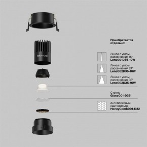 Встраиваемый светильник Maytoni Dip DL115-10W-4K-B в Каменске-Уральском - kamensk-uralskiy.ok-mebel.com | фото 3